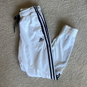 Adidas White and Black Track Pants great condition